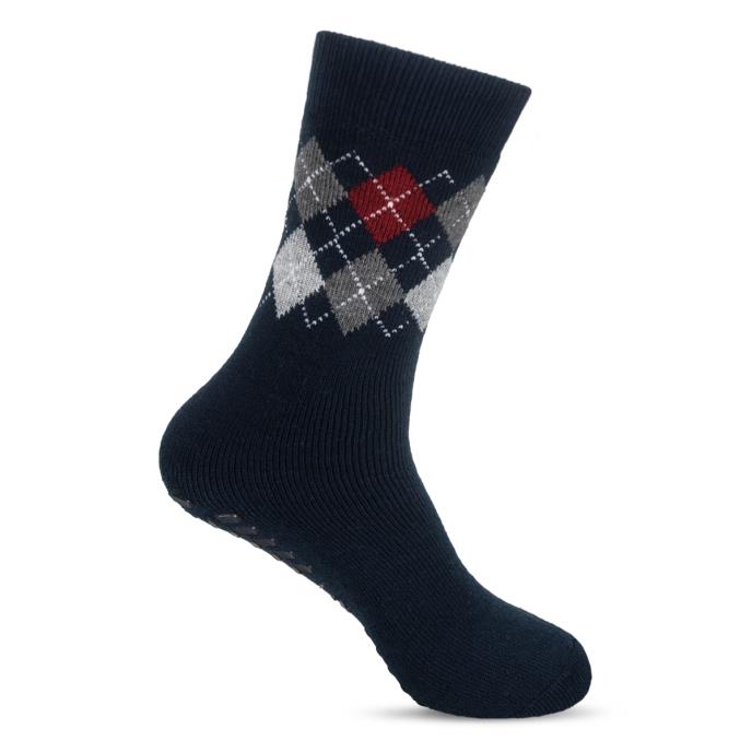totes toasties® Mens Original Slipper Sock (Twin Pack) Argyle / Stripe Extra Image 3